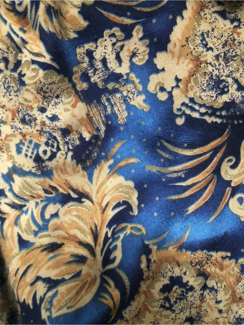 Vintage Blue and Gold Pattern Skirt Celestial Vibes - Picture 6 of 6